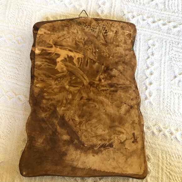 VTG 70s Triberg Germany 3‑D Resin Wall Plaque Waterfall Black Forest Folk Art - Picture 7 of 10